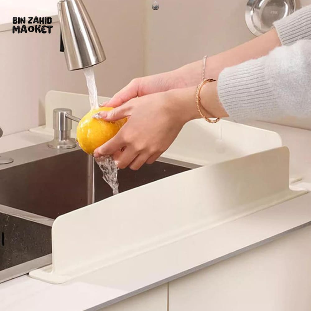SILICONE SINK SPLASH GUARD WITH SUCTION CUPS – WATER BARRIER OIL RESISTANT SPLASH STOPPER TO PROTECT CLOTHES