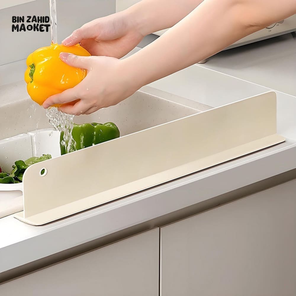 SILICONE SINK SPLASH GUARD WITH SUCTION CUPS – WATER BARRIER OIL RESISTANT SPLASH STOPPER TO PROTECT CLOTHES