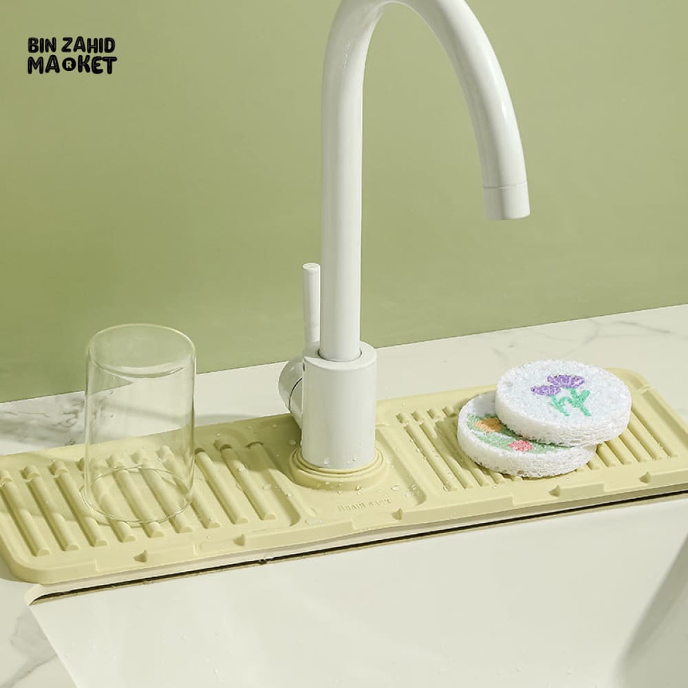 SILICONE SINK WATER BAFFLE SOAP TRAY AUTO DRAIN BATHROOM KITCHEN ACCESSORIES