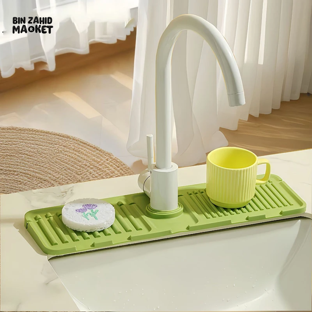 SILICONE SINK WATER BAFFLE SOAP TRAY AUTO DRAIN BATHROOM KITCHEN ACCESSORIES