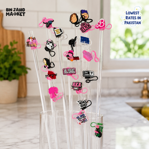 SILICONE STRAW STOPPER MULTIPLE DESIGN - 1 PIECE (WITHOUT STRAW)