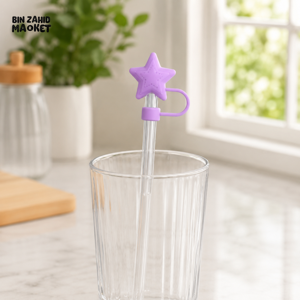 SILICONE STRAW STOPPER MULTIPLE DESIGN - 1 PIECE (WITHOUT STRAW)