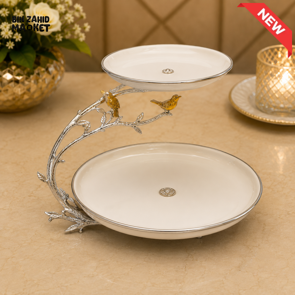 SILVERLUXA 2 TIER SERVING STAND