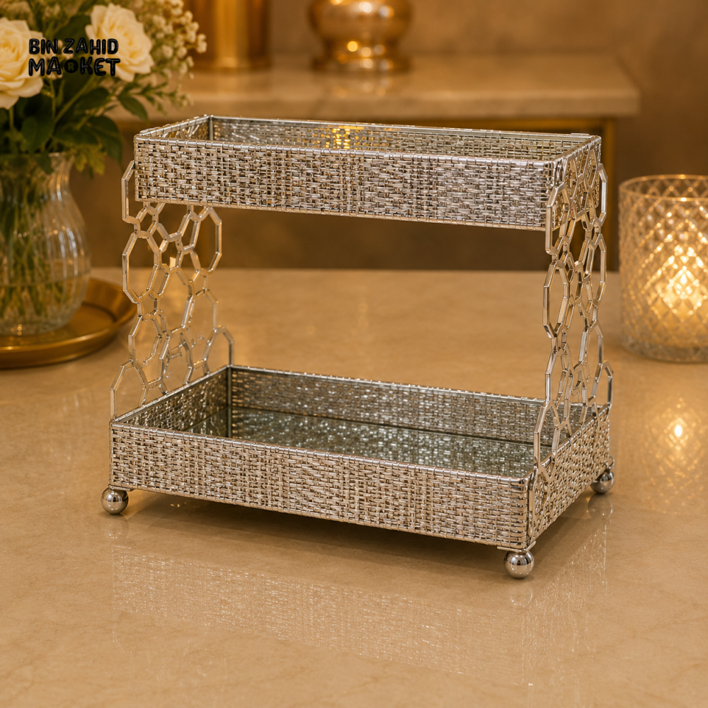 SILVERLUXA 2 TIER STORAGE RACK