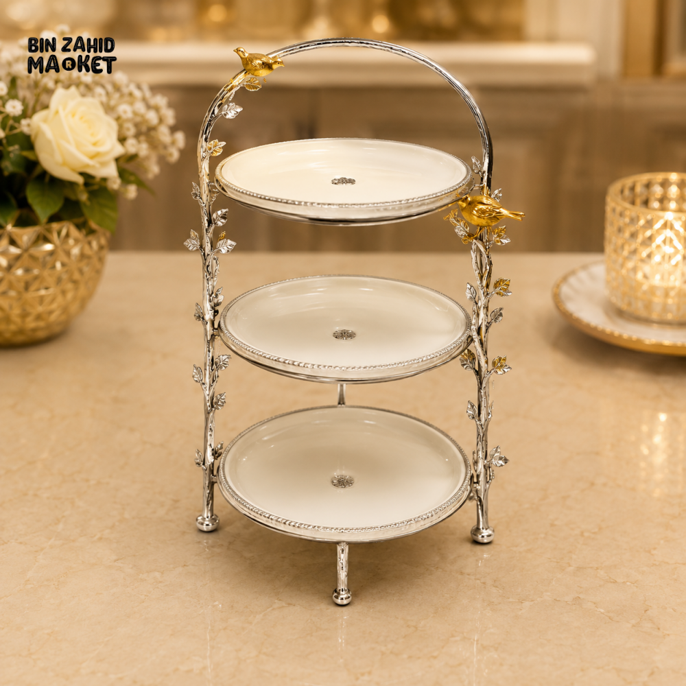 SILVERLUXA 3 TIER DESSERT STAND