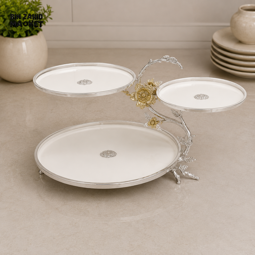 SILVERLUXA 3-TIER SERVING STAND