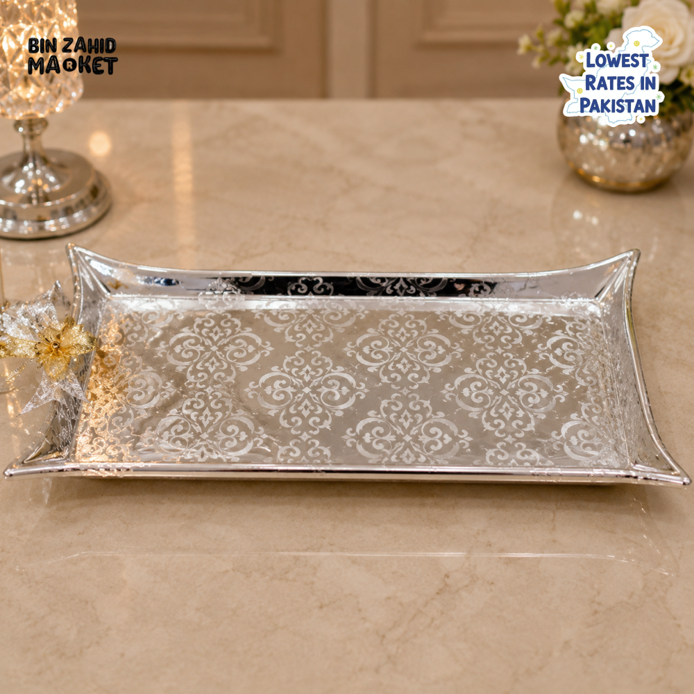GOLDLUXA RECTANGULAR DECORATIVE SERVING TRAY