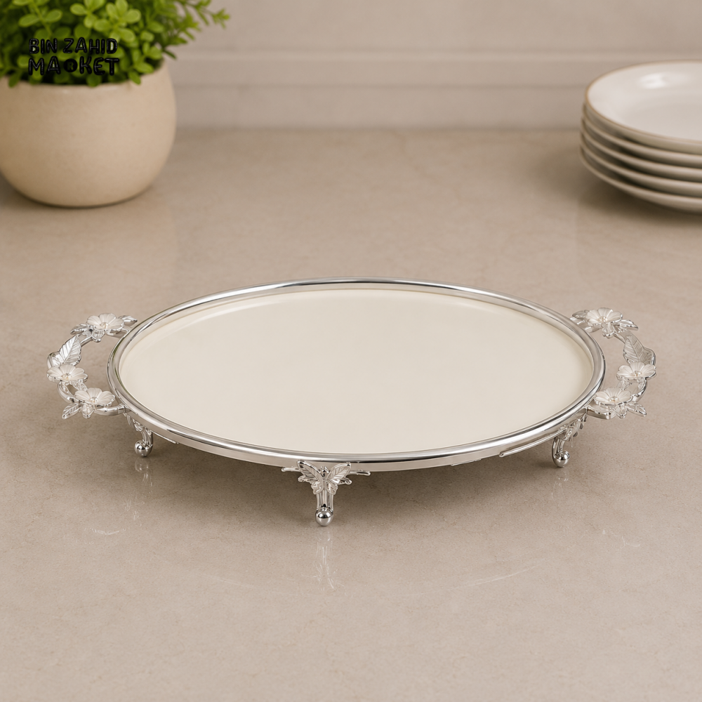 SILVERLUXA ROUND SERVING TRAY