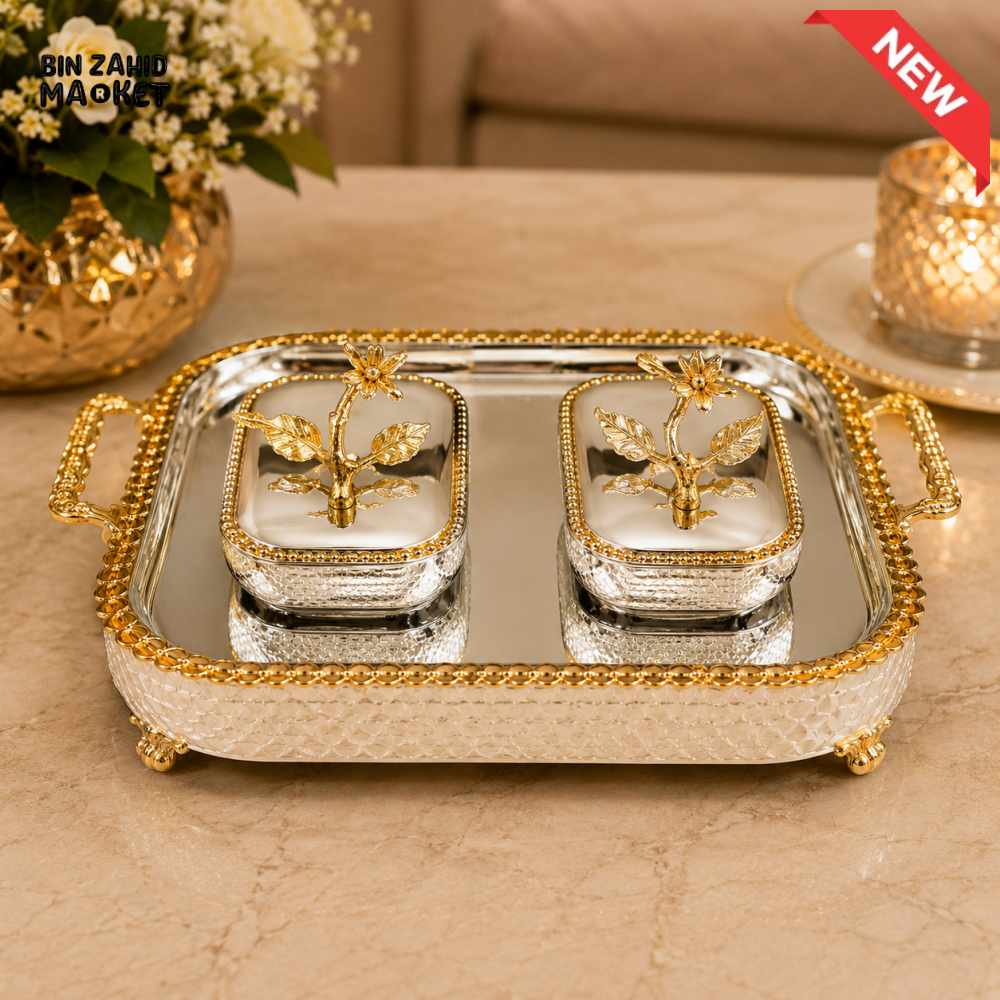 SILVERLUXA ROYAL SERVING TRAY SET