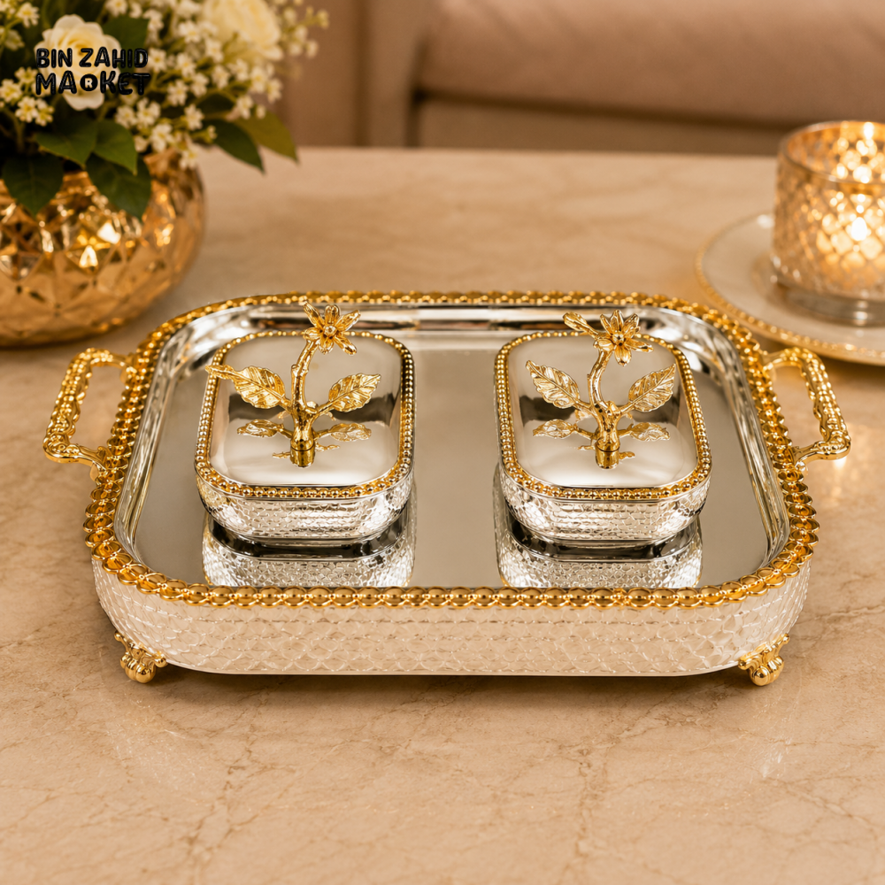 SILVERLUXA ROYAL SERVING TRAY SET