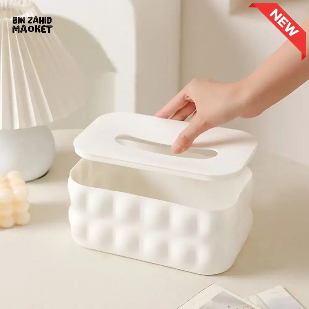 SIMPLE NORDIC NAPKIN BOX – MULTIPURPOSE PAPER STORAGE WITH LID