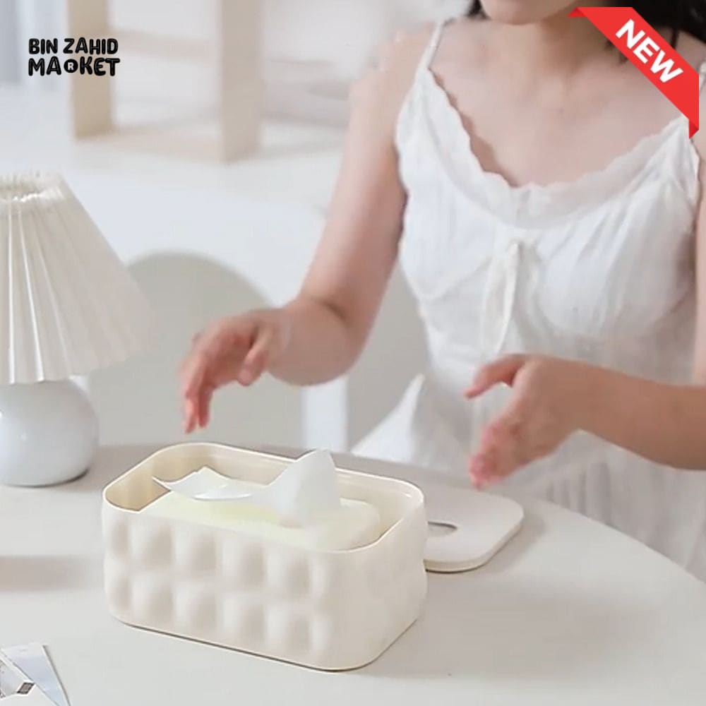 SIMPLE NORDIC NAPKIN BOX – MULTIPURPOSE PAPER STORAGE WITH LID