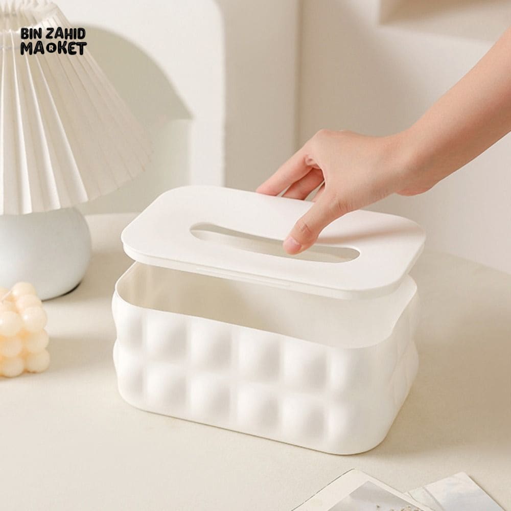 SIMPLE NORDIC NAPKIN BOX – MULTIPURPOSE PAPER STORAGE WITH LID