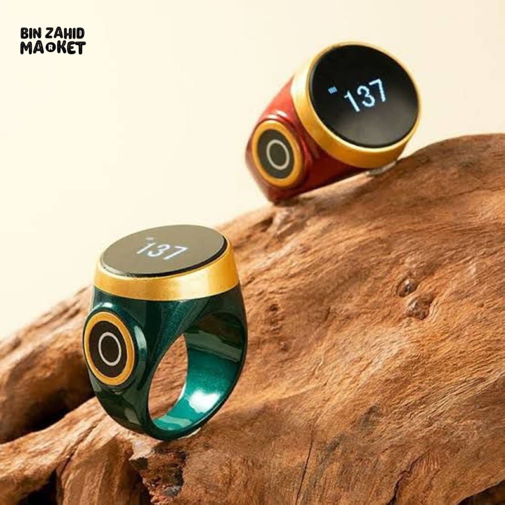 SMART WATERPROOF DIGITAL ZIKR TASBEEH RING – BLUETOOTH 5 PRAYER TIME REMINDER SMART WEARABLE COUNTER