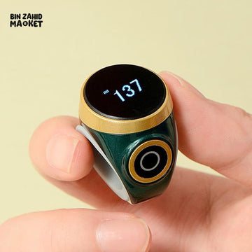 SMART WATERPROOF DIGITAL ZIKR TASBEEH RING – BLUETOOTH 5 PRAYER TIME REMINDER SMART WEARABLE COUNTER