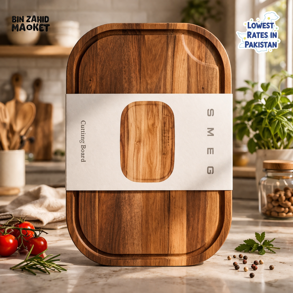 SMEG ACACIA WOOD CUTTING BOARD - 28X42CM