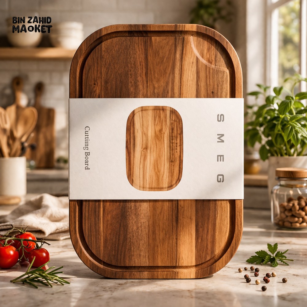 SMEG ACACIA WOOD CUTTING BOARD - 28X42CM