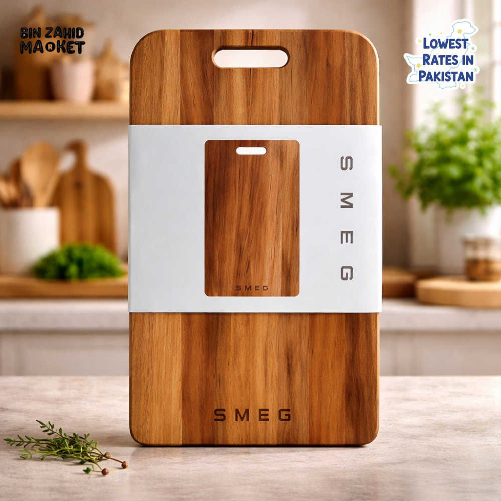 SMEG ACACIA WOOD CUTTING BOARD - 33x23CM