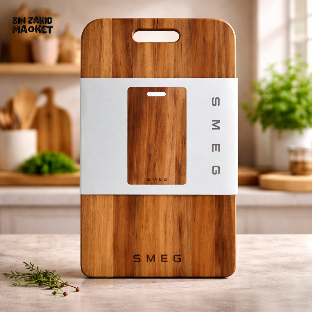 SMEG ACACIA WOOD CUTTING BOARD - 33x23CM