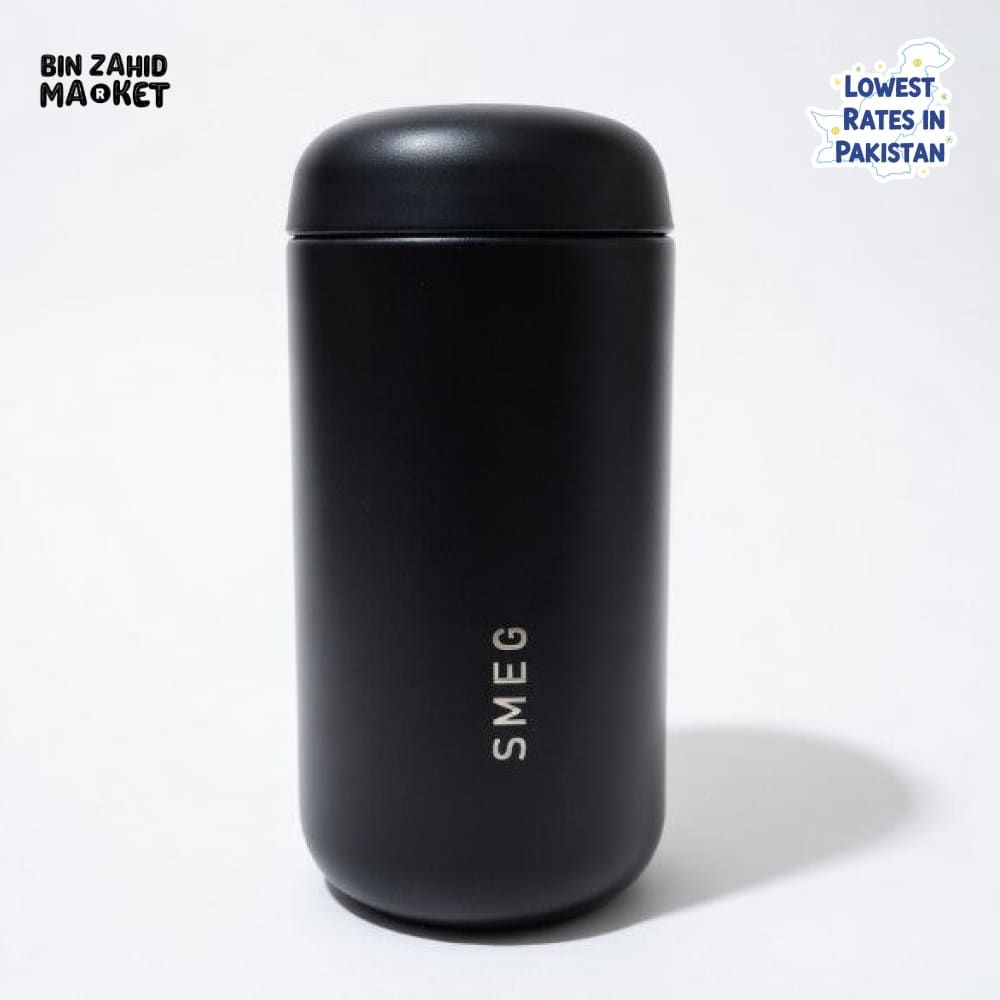 SMEG CAPSULE COFFEE TUMBLER STAINLESS STEEL 350ML - BLACK