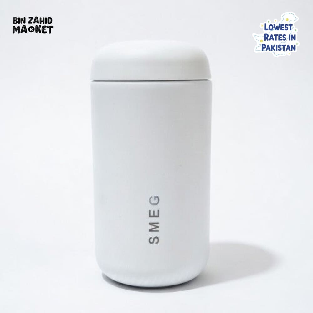 SMEG CAPSULE COFFEE TUMBLER STAINLESS STEEL 350ML - WHITE