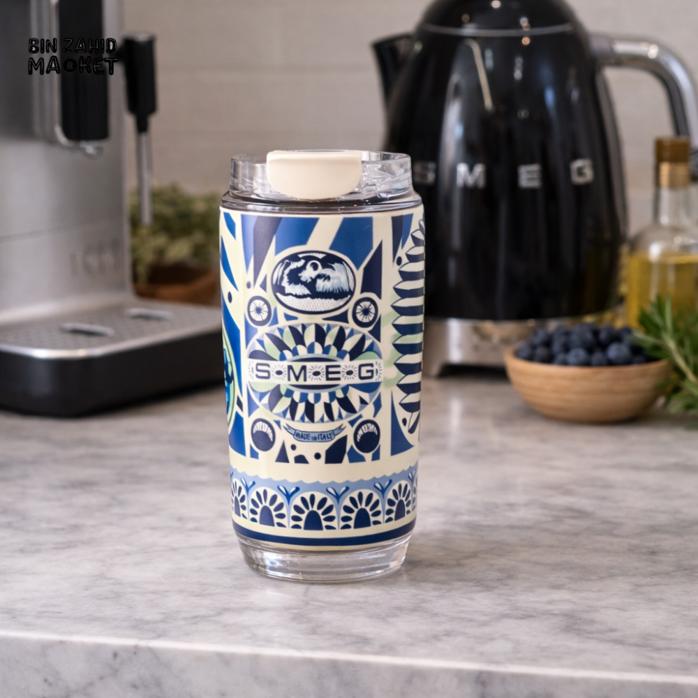 SMEG BOLCE & GABBANA TRAVEL MUG 320ML - BLUE MEDITERRANIO