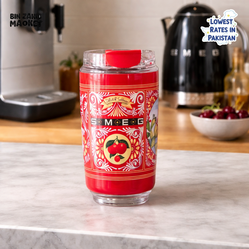 SMEG BOLCE & GABBANA TRAVEL MUG 320ML - RED CHERRIES