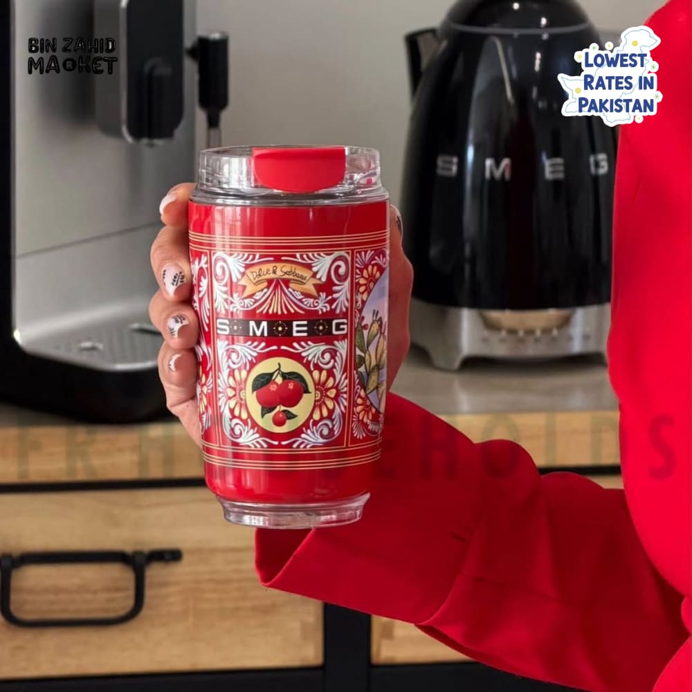 SMEG BOLCE & GABBANA TRAVEL MUG 320ML - RED CHERRIES