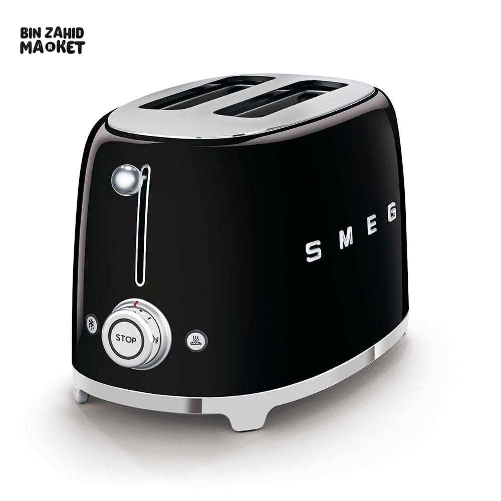 SMEG RETRO TOASTER 2 SLICES - BLACK
