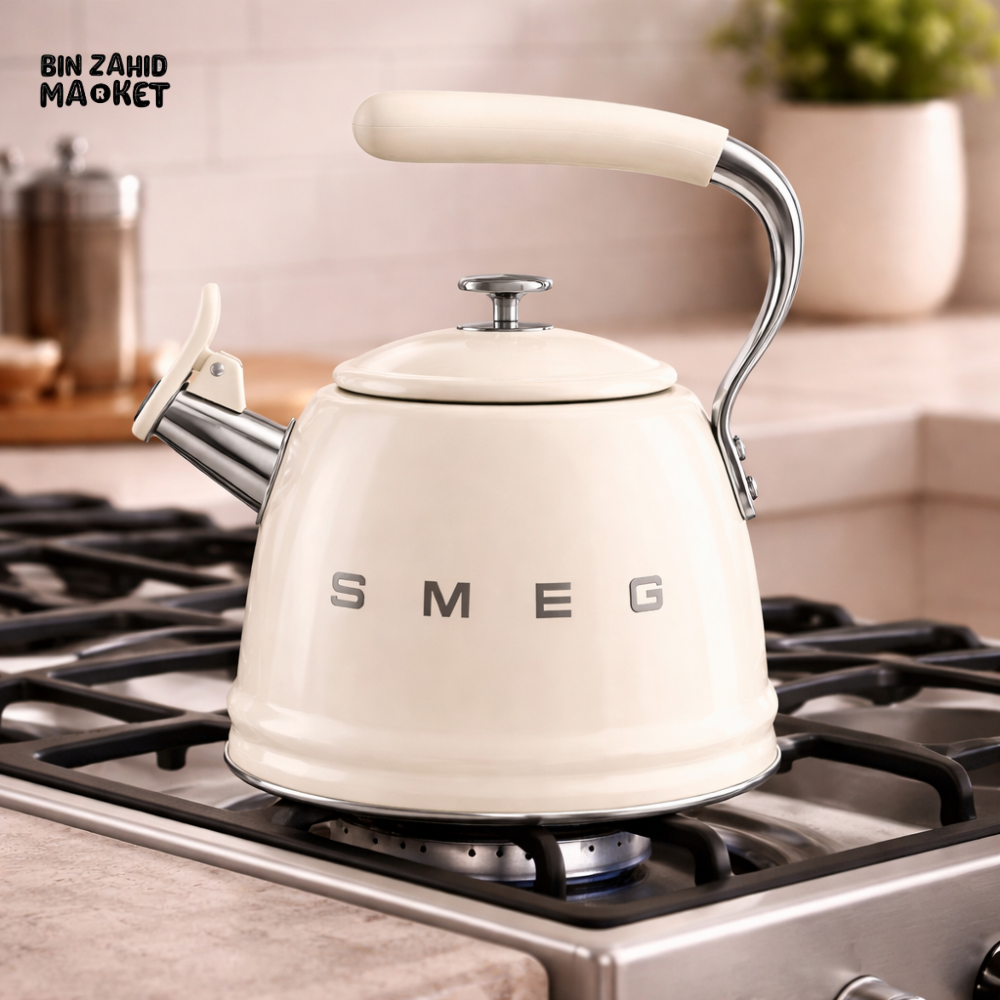 SMEG WHISTLING KETTLE - CREAM