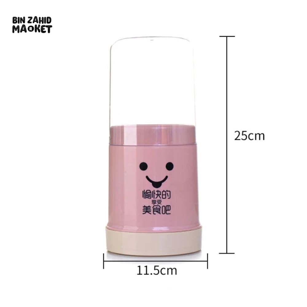 SMILEY CUTLERY HOLDER WITH LID
