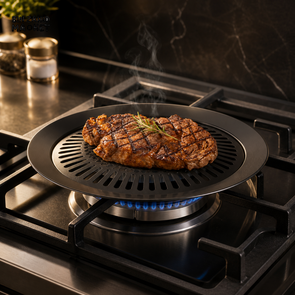 SMOKELESS INDOOR BBQ GRILL PAN FOR STOVE - Grill Pans