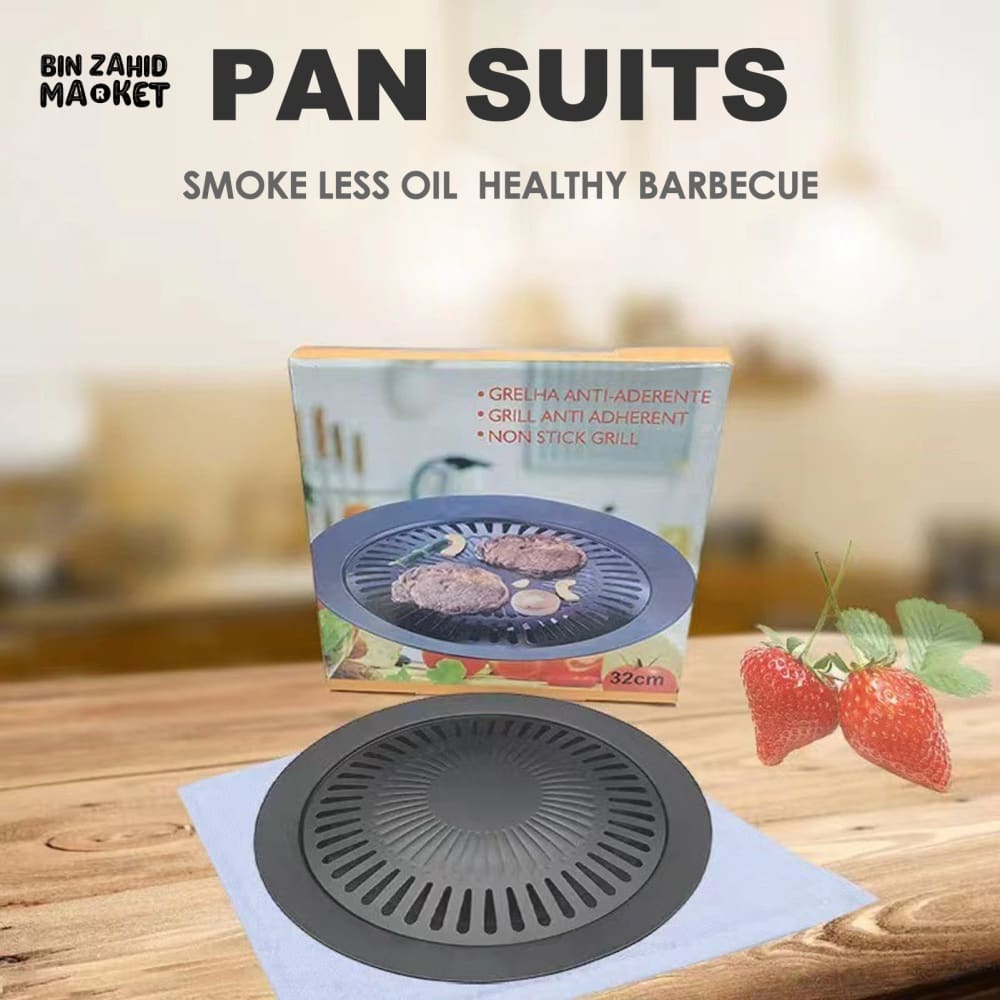 SMOKELESS INDOOR BBQ GRILL PAN FOR STOVE - Grill Pans