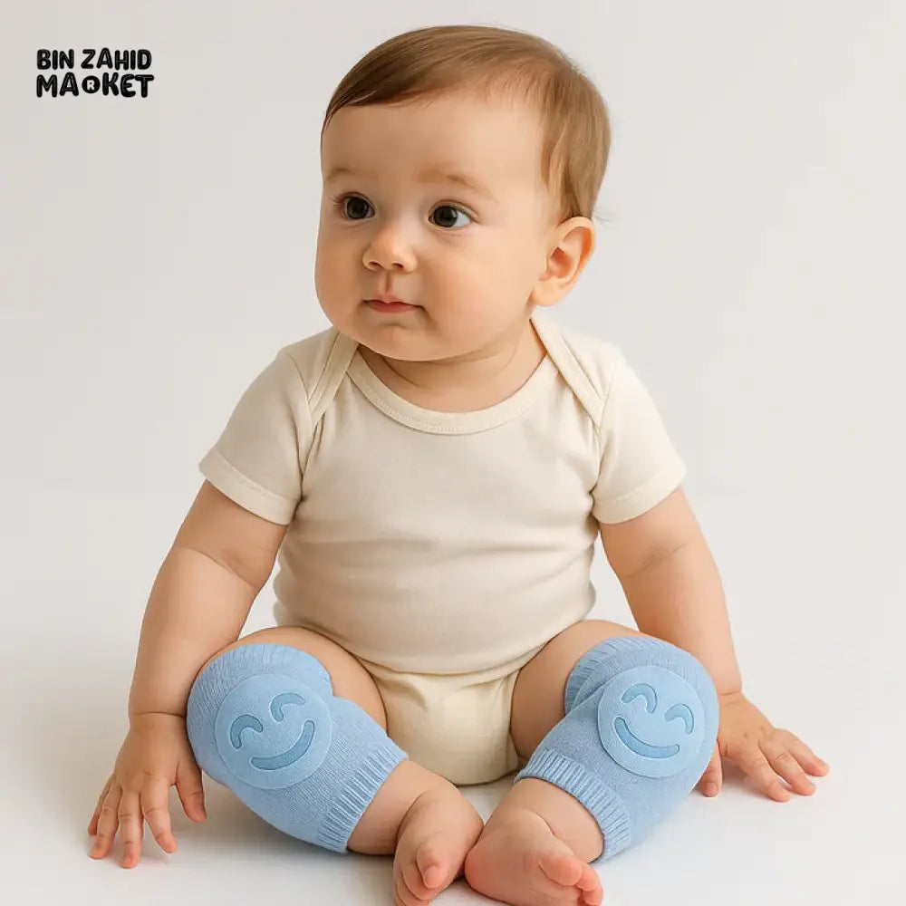 SOFT COTTON BABY KNEE PADS FOR CRAWLING | NON-SLIP PROTECTION FOR INFANTS & TODDLERS