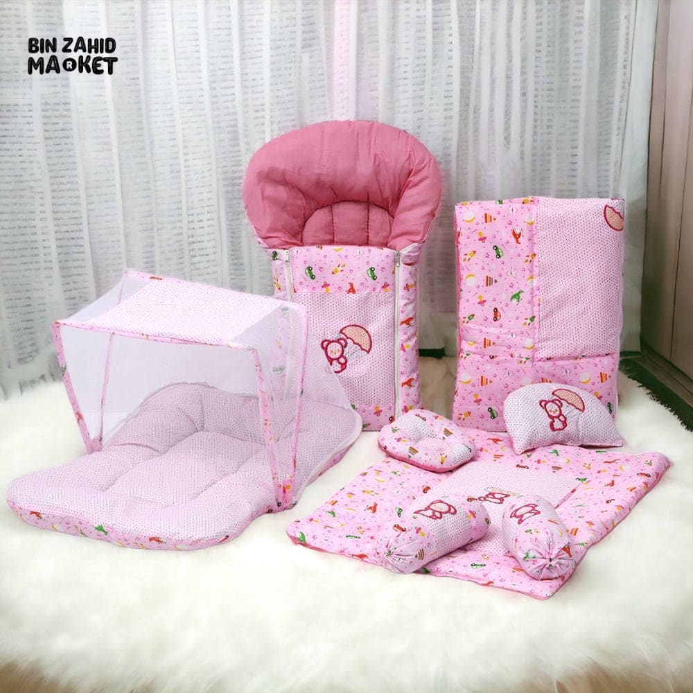 SOHNI MOHNI 8x PIECES BEDDING SET Pink