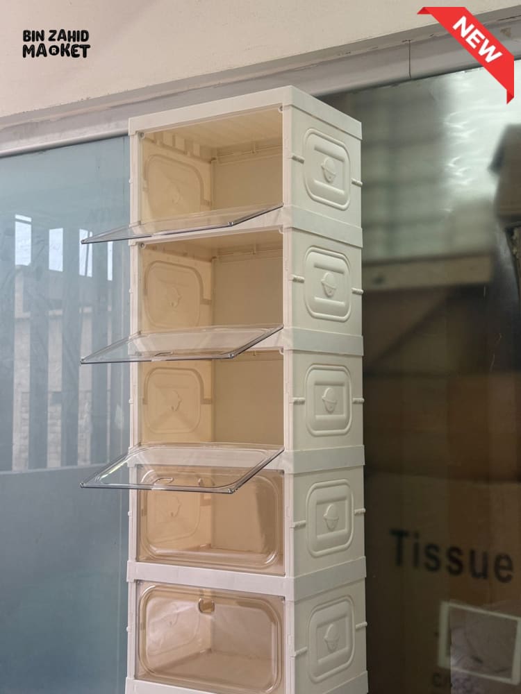 SPACE-SAVING 9-COMPARTMENT FOLDABLE SHOE STORAGE CABINET - ZJ-03