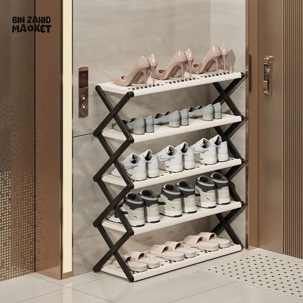 SPACE SAVING FOLDABLE SHOE RACK