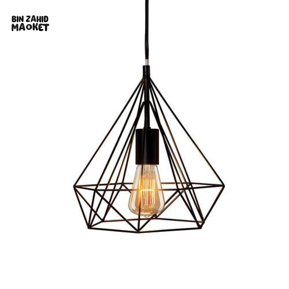 SPARKLING DIAMOND DROP PENDANT LAMP WITH VINTAGE EDISON BULB