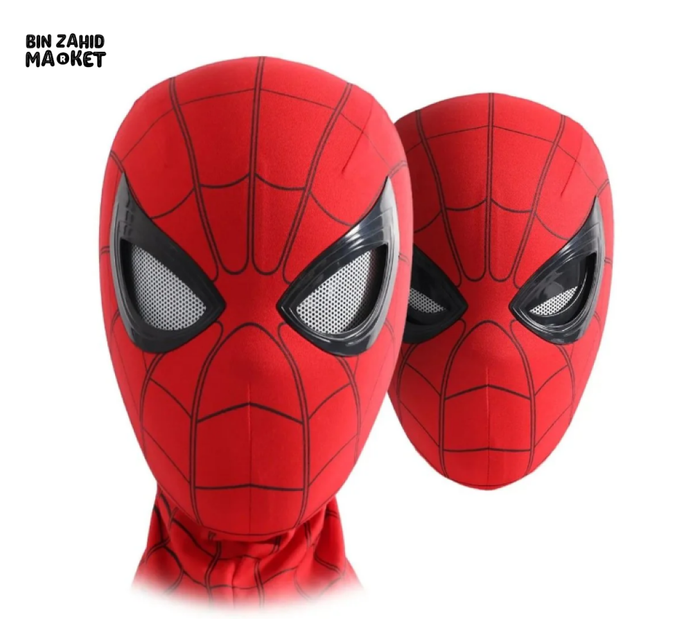 SPIDER-MAN RED MASK WITH MOVING EYES | COSPLAY & COSTUME MASK