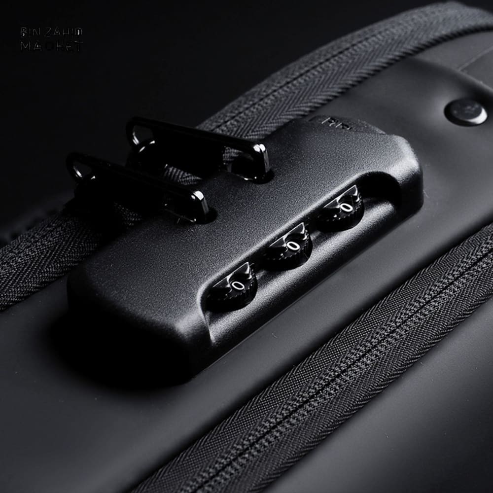 SPORT SLING BAG WITH USB CHARGING, PASSWORD LOCK, LARGE CAPACITY, WATER RESISTANT, ANTI-THEFT CROSSBODY BAG