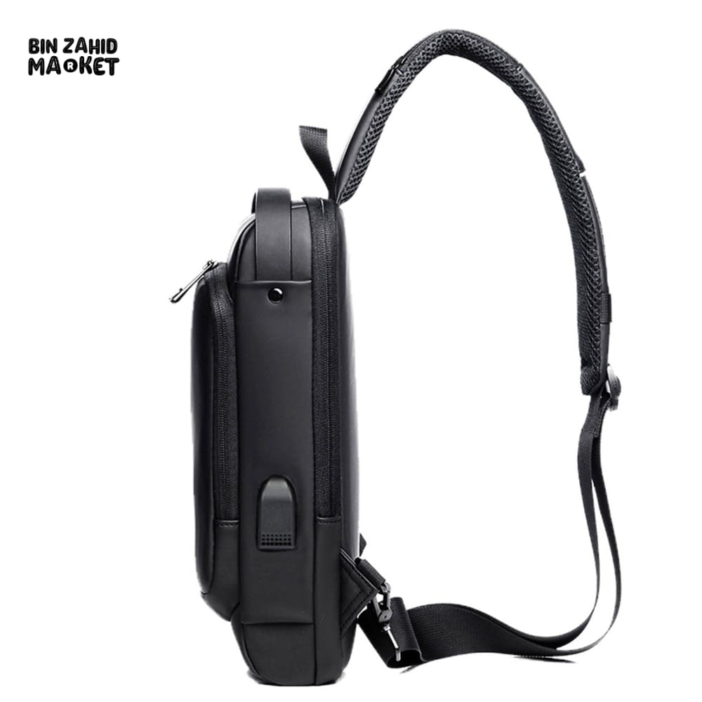 SPORT SLING BAG WITH USB CHARGING, PASSWORD LOCK, LARGE CAPACITY, WATER RESISTANT, ANTI-THEFT CROSSBODY BAG
