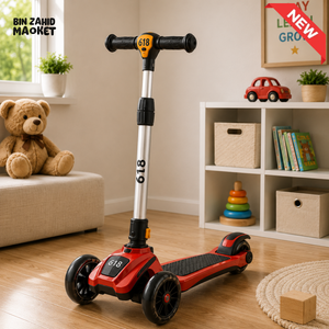 SPORTS DRIFT KIDS SCOOTER WITH LED WHEELS - RED