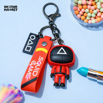 SQUID GAME MASKED GUARD KEYCHAIN – PREMIUM LOOK - Key Holders
