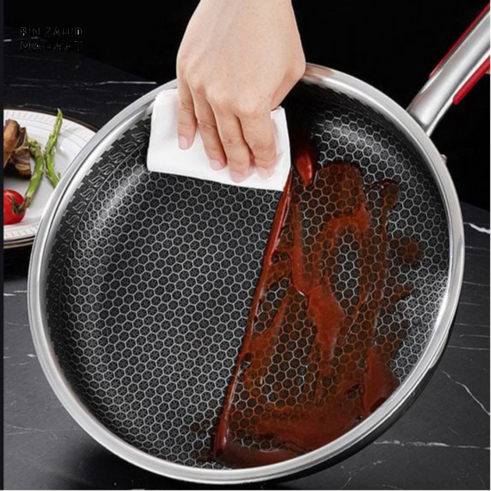 STAINLESS STEEL 316 NON-STICK FRYING PAN - HEALTHY & DURABLE COOKWARE