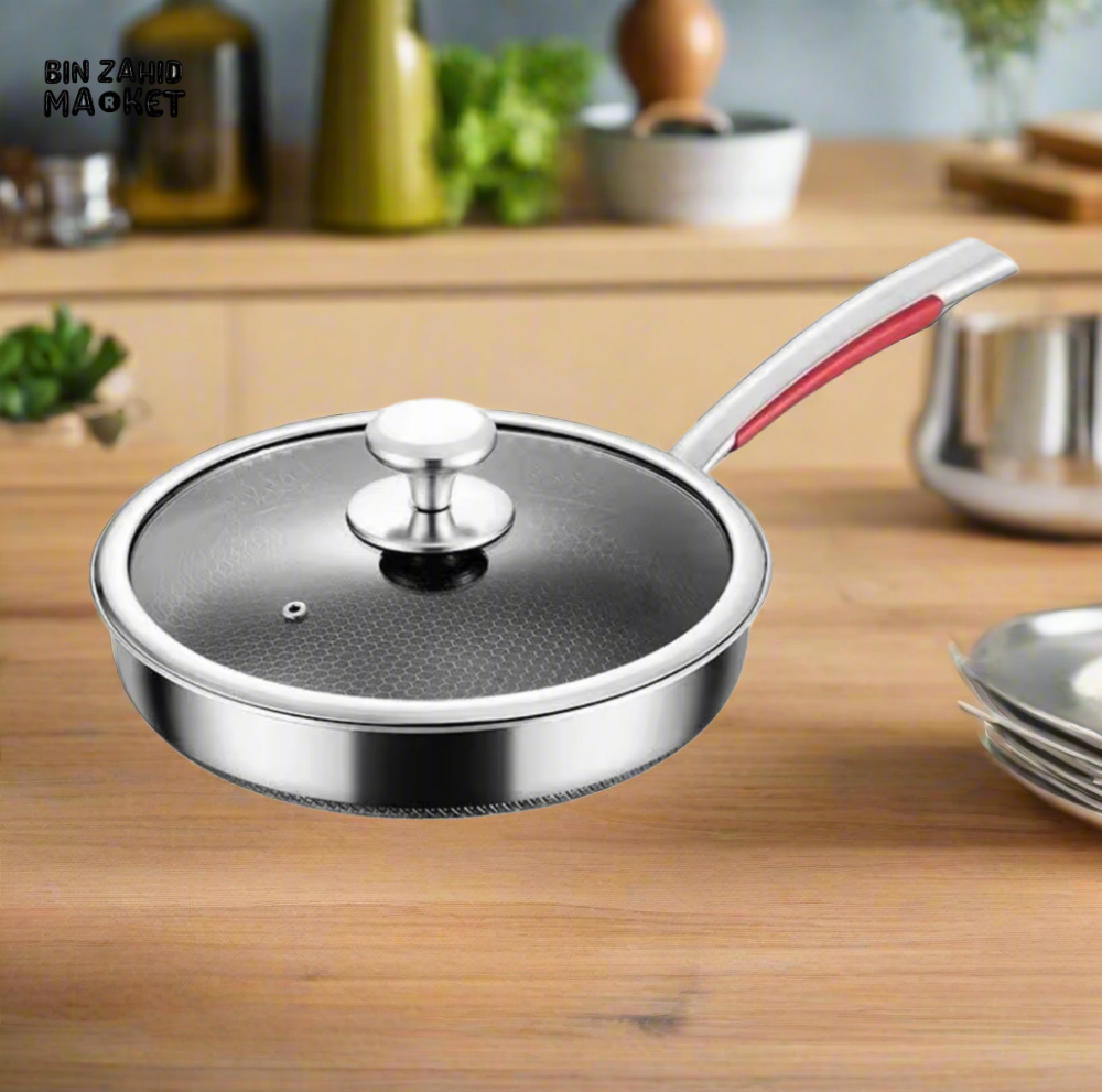 STAINLESS STEEL 316 NON-STICK FRYING PAN - HEALTHY & DURABLE COOKWARE