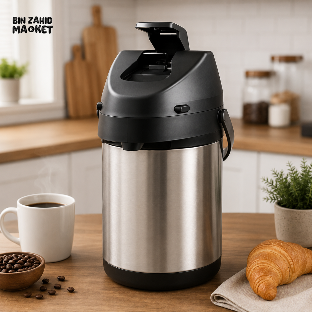 STAINLESS STEEL AIRPOT THERMAL BEVERAGE DISPENSER - Home Utility Accessories