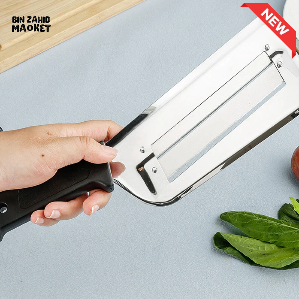 STAINLESS STEEL DOUBLE-BLADE CABBAGE & VEGETABLE SLICER WITH HANDLE - 1 PIECE