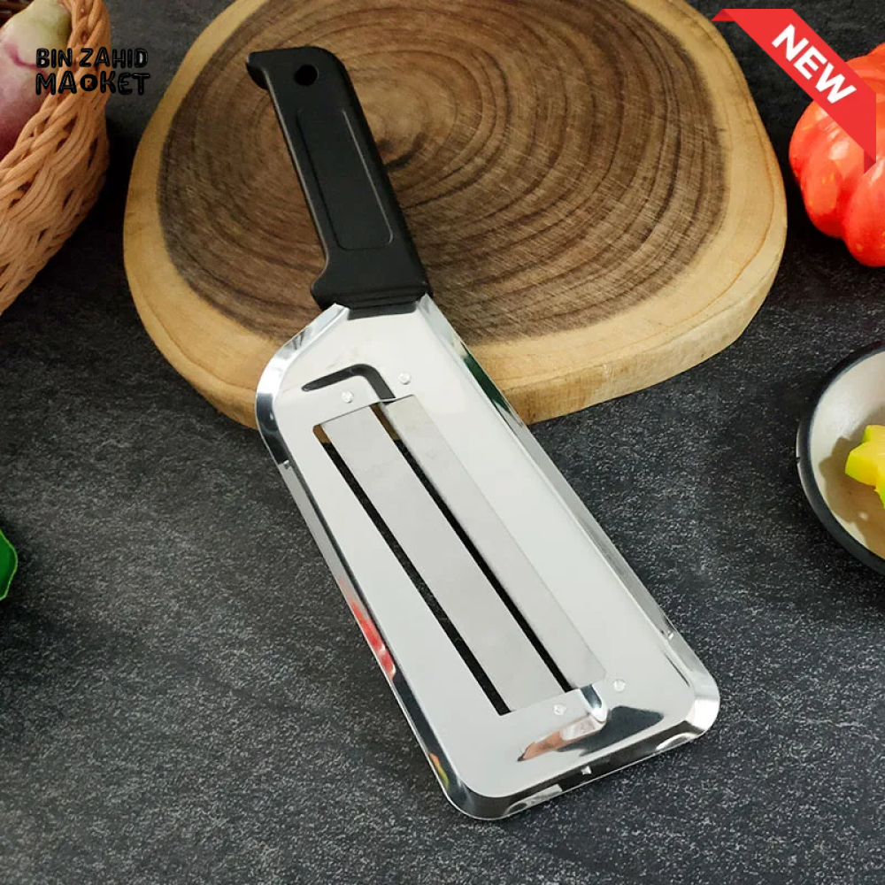 STAINLESS STEEL DOUBLE-BLADE CABBAGE & VEGETABLE SLICER WITH HANDLE - 1 PIECE