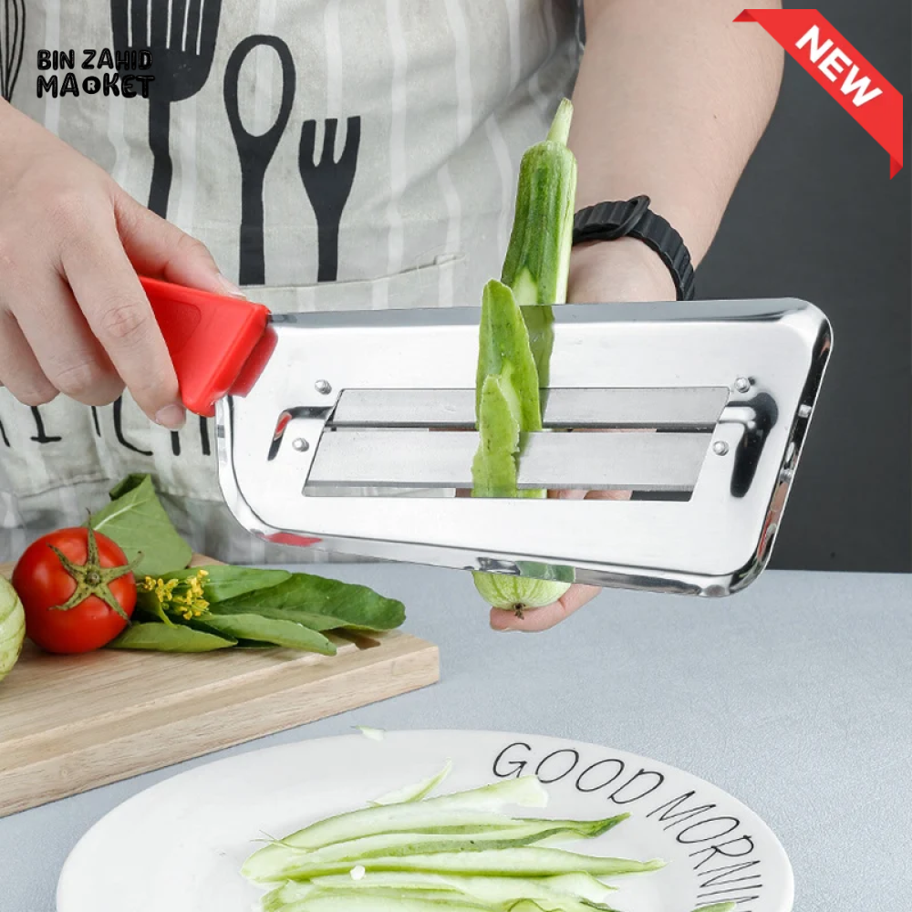 STAINLESS STEEL DOUBLE-BLADE CABBAGE & VEGETABLE SLICER WITH HANDLE - 1 PIECE