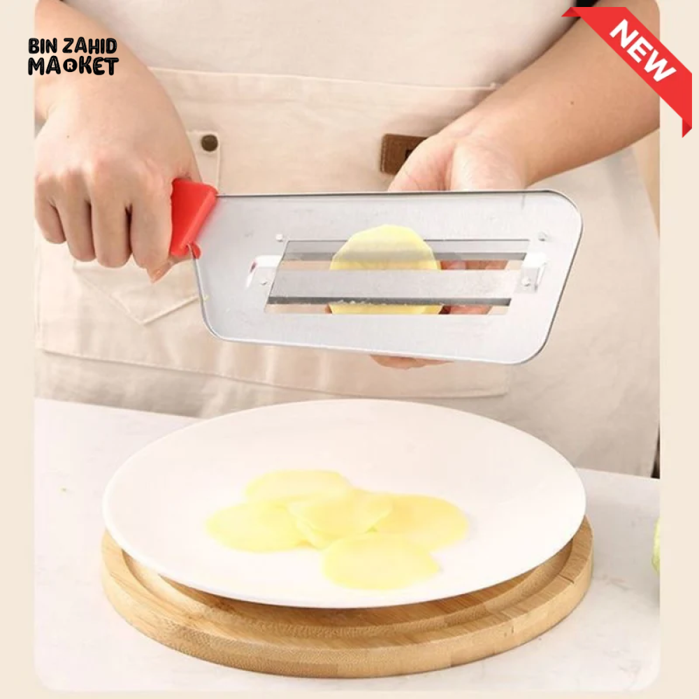 STAINLESS STEEL DOUBLE-BLADE CABBAGE & VEGETABLE SLICER WITH HANDLE - 1 PIECE